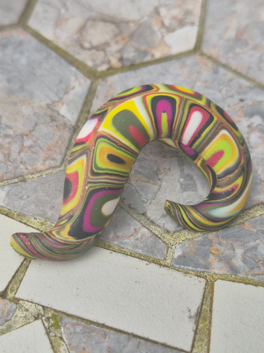 Polymer Clay Art Brooch 