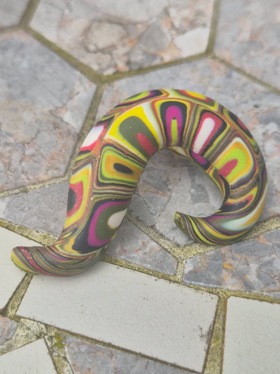 Polymer Clay Art Brooch 