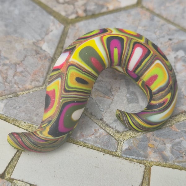 Polymer Clay Art Brooch 