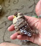 Jenny Wren  bird hand knit tree decoration 