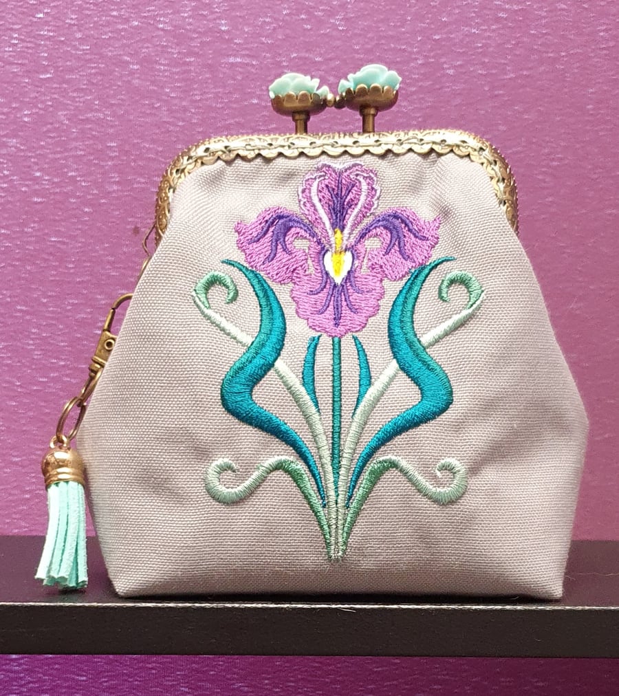 Art Deco Iris design purse.