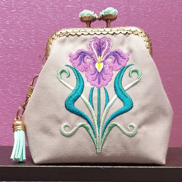 Art Deco Iris design purse.