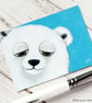 Cute Polar Bear - Original ACEO Painting - Image 1