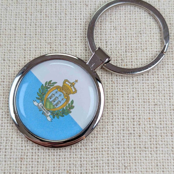 San Marino Flag Keyring