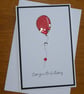 Ruby Red Balloon Congratulations Card - Image 8