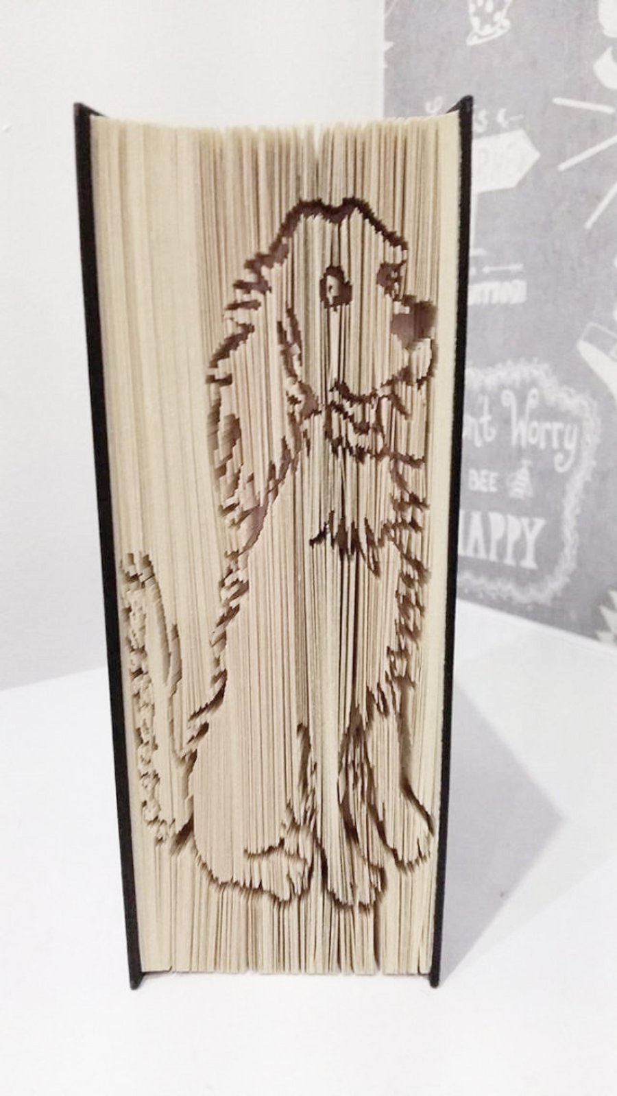 Shaggy Dog CUT & FOLD Book Folding Pattern - EMAILED PDF PATTERN