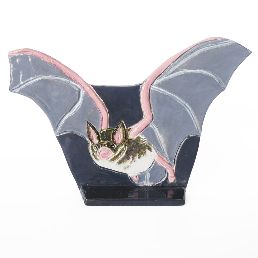 Bat Ceramic Ornament - Handmade