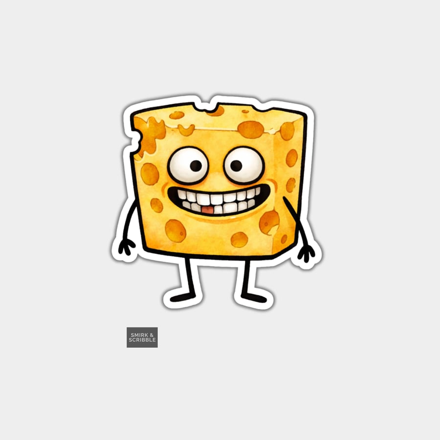 Funny Snarky Vinyl Sticker For Adults - Grumpy Cheese