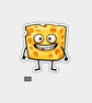 Funny Snarky Vinyl Sticker For Adults - Grumpy Cheese