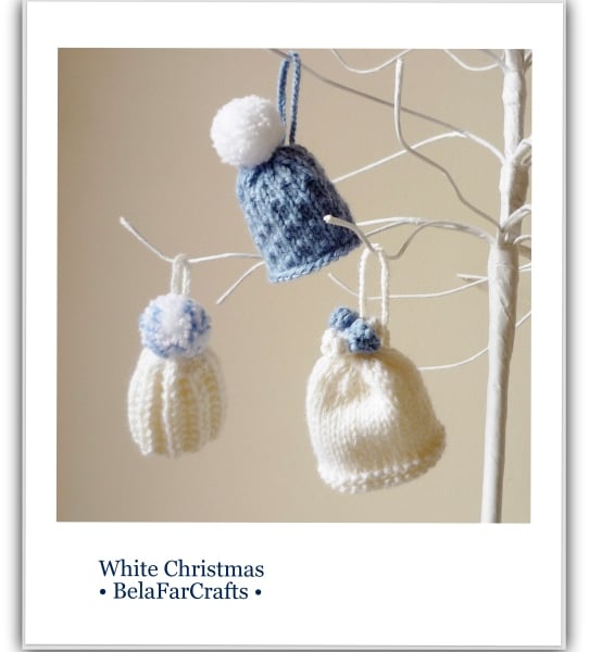 'White Xmas' decorations (3) - Winter wedding favours - Baby's first Christmas
