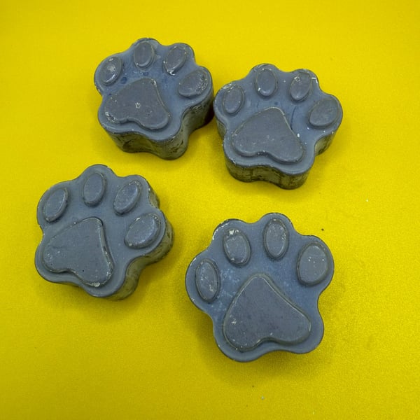 Tuscan Leather 4 Paw print wax melts in RCX wax