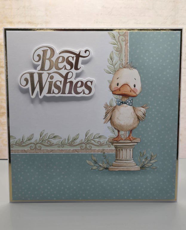Best Wishes Handmade Card Gentle Charm