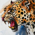 Leopard Watercolour Painting, 100% Hand-Painted & One of a Kind