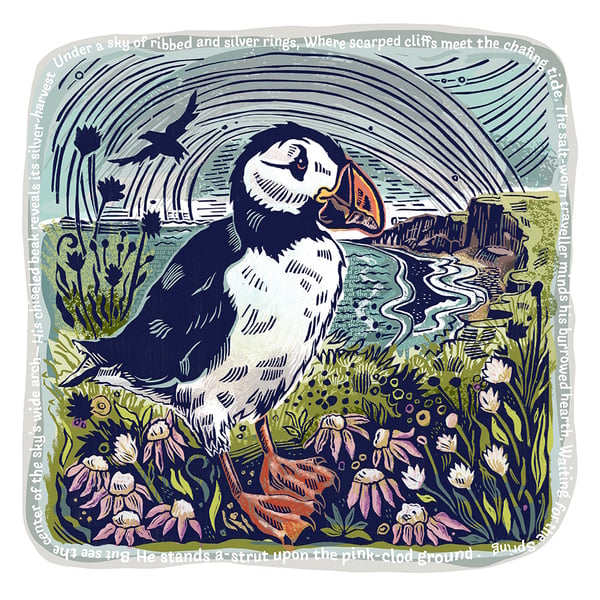 The Salt Worn Traveller - Puffin Hand Finish Studio Piece