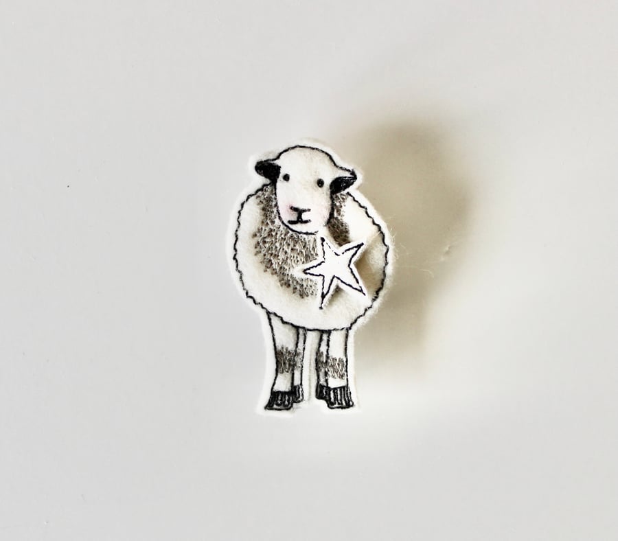 Special Order for Alison - 'Herdwick Sheep' - Handmade Brooch