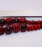 Handmade red and black lamp work glass beads - Image 3