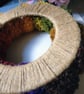 Wool Pompom Wreath, Autumn Colours, Plush Autumnal Seasonal Decor, 23cm. - Image 8