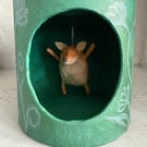 Paper mache sheep in a truffle box