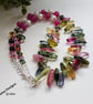 Multicoloured Quartz, Baroque Freshwater Pearl, Pink Jade Necklace  - Image 7