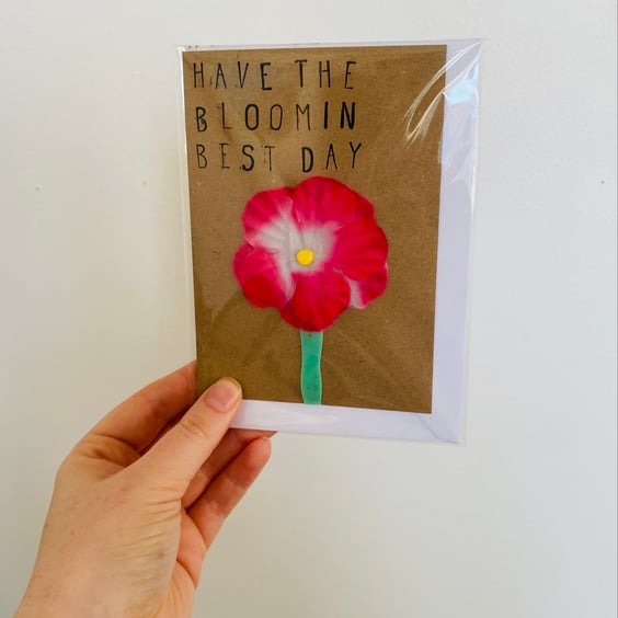 Beach Waste Greetings Card A6 -  Have the Bloomin’ Best Day