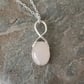 Sterling Silver and Rose Quartz Oval Pendant - Image 2
