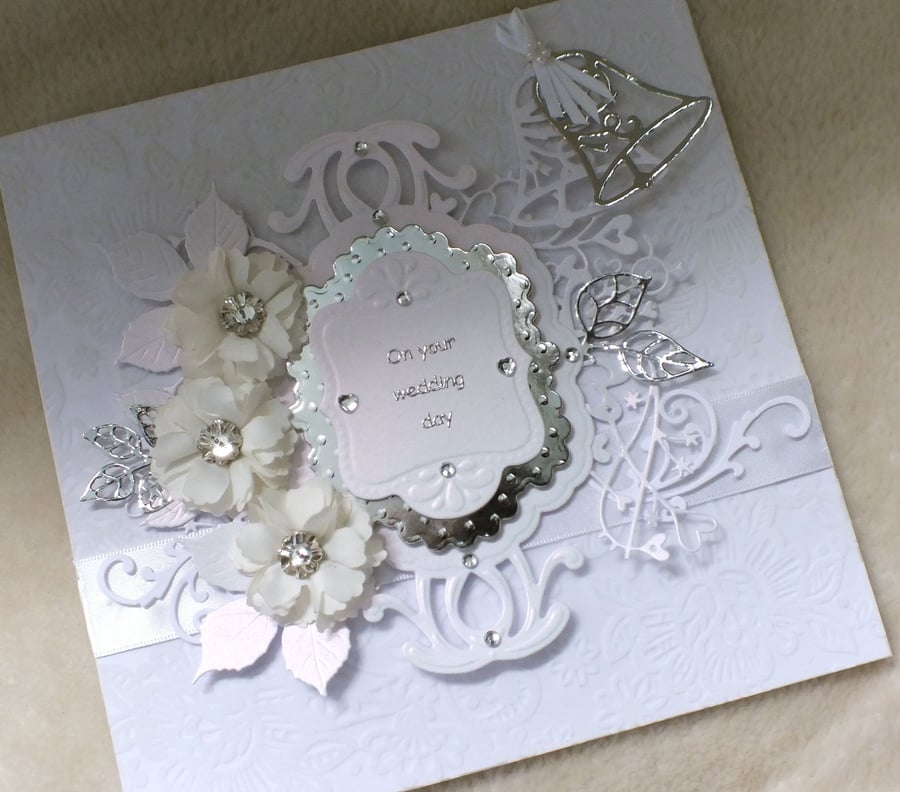 Luxury Handmade Wedding Card - Folksy