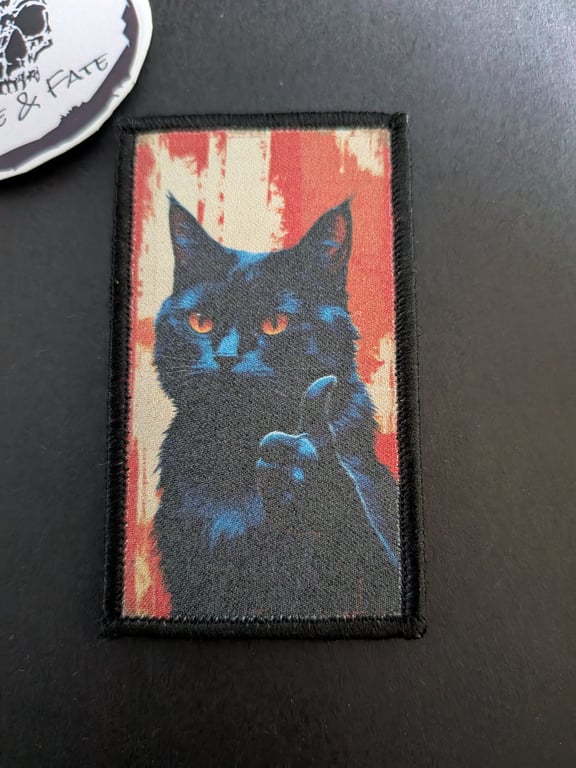 Red anarchy symbol - Embroidered Iron on Patch