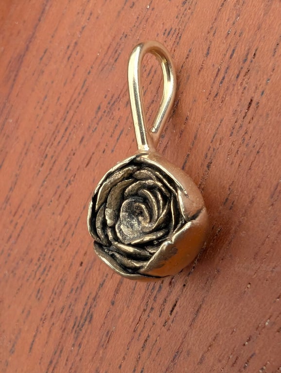 Perfectly Imperfect - Golden Peony Pendant 