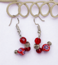 Ruby Red Half Hoop Earrings  - Image 4
