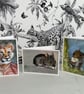 Set of 3 hand painted blank greetings cards