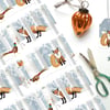 Fox & Pheasant Christmas Gift Wrap - Eco Friendly, Compostable
