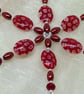 Red and White Millefiori Snowflake - Image 2