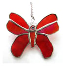Butterfly Stained Glass Suncatcher Red