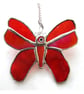 Butterfly Stained Glass Suncatcher Red - Image 1