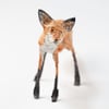 Possum Small Paper Mache Fox Sculpture