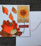 Sunflower, pumpkin and leaves autumn greetings card - Image 3