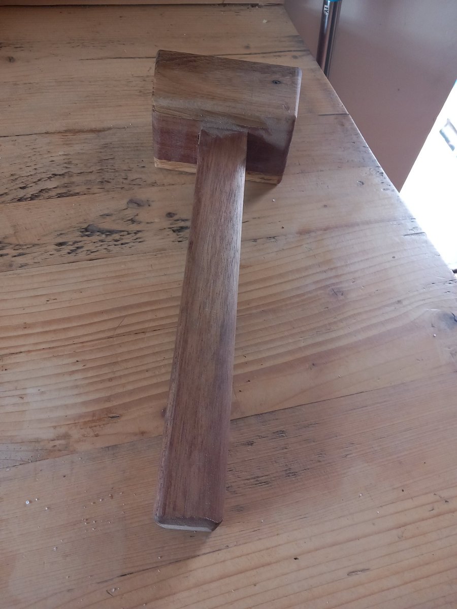 wooden mallet from reclaimed hardwoods