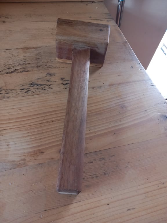 wooden mallet from reclaimed hardwoods