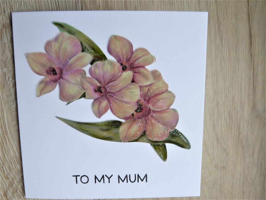 To my Mum mini card