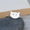 Cat Ring, Kitten Ring In Sterling Silver