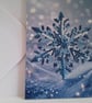 Christmas card. Handmade Christmas card, snowflake. Ref 473