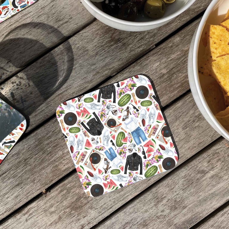 Dirty Dancing Coaster – Hand-Drawn 80s Film Coaster - Retro Rom-Com Gift