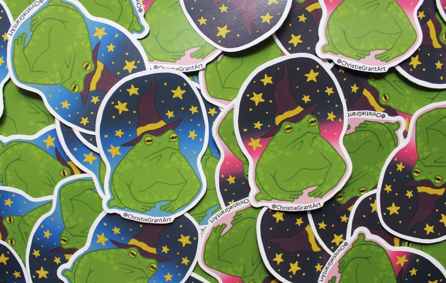 Frog wizard - Eco-Friendly Stickers