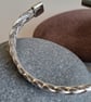 Sterling Silver Torque Cuff Bangle 10 strand Bracelet - Image 2