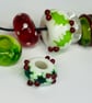 Handmade Christmas lamp work glass beads - Image 3