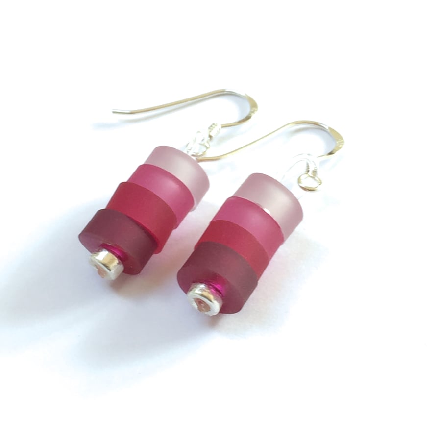 Pink Mosaic Earrings