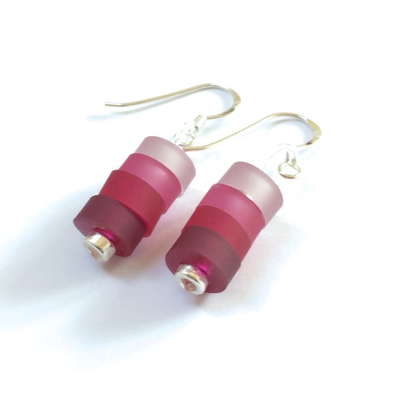 Pink Mosaic Earrings