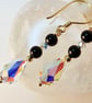 Swarovski Crystal Teardrop And Black Onyx Earrings - Handmade In Devon - Image 3