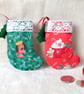 Christmas Mini Tree Stockings, Mice, Cats and Dogs Fabric - Image 3