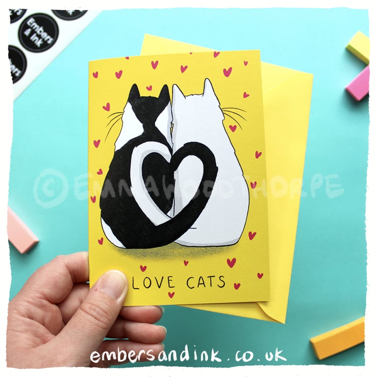 Love Cats Greetings Card